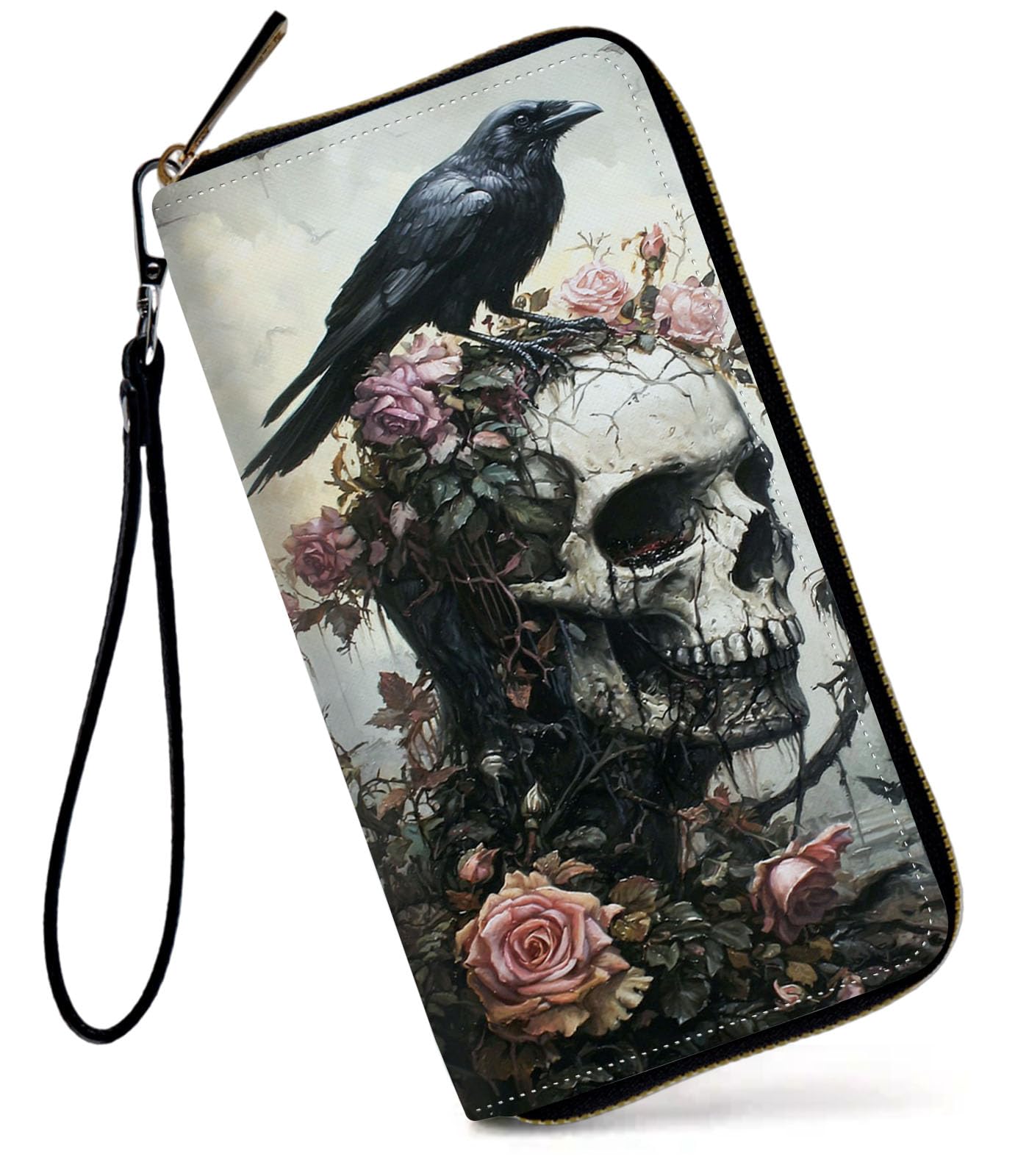 HOTWomens Wallet, Large Capacity RFID Blocking PU Leather Wristlet Wallets for Women Ladies Men Credit Card Holder Zipper Wallet Phone Holder Clutch Travel Purse, Art Moon Starry Night