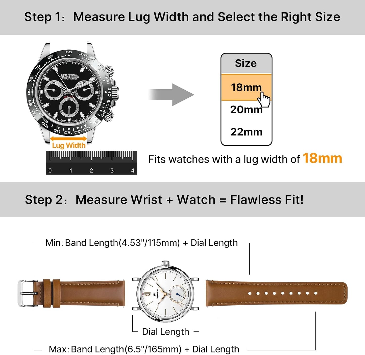 HOTFullmosa 18mm Quick Release Leather Watch Bands for Garmin | 2 Pack Straps for Garmin Venu 3S/2S/4(41mm), Vivoactive 4S, Vivomove 3S, Forerunner 265S/255S,Toffee Brown+Silver/Black+Black