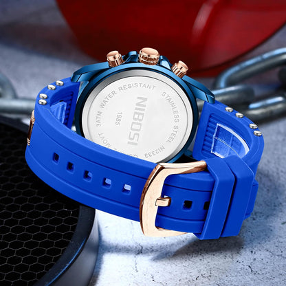 HOTNIBOSI Watches for Men Waterproof Chronograph Mens Watches Analog Quartz Big Face Classic Stylish Fashion Casual Designer Luminous Waterproof Business Work Wrist Watch Elegant Gift for Men