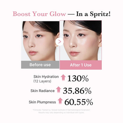 HOTmedicube Jelly Mist Serum with Pink PDRN Collagen, 2.02 fl.oz | Dual-Texture Glow Spray with Niacinamide, Glutathione, Hyaluronic Acid, Ceramide - Hydration, Radiance, Plump-Looking Skin