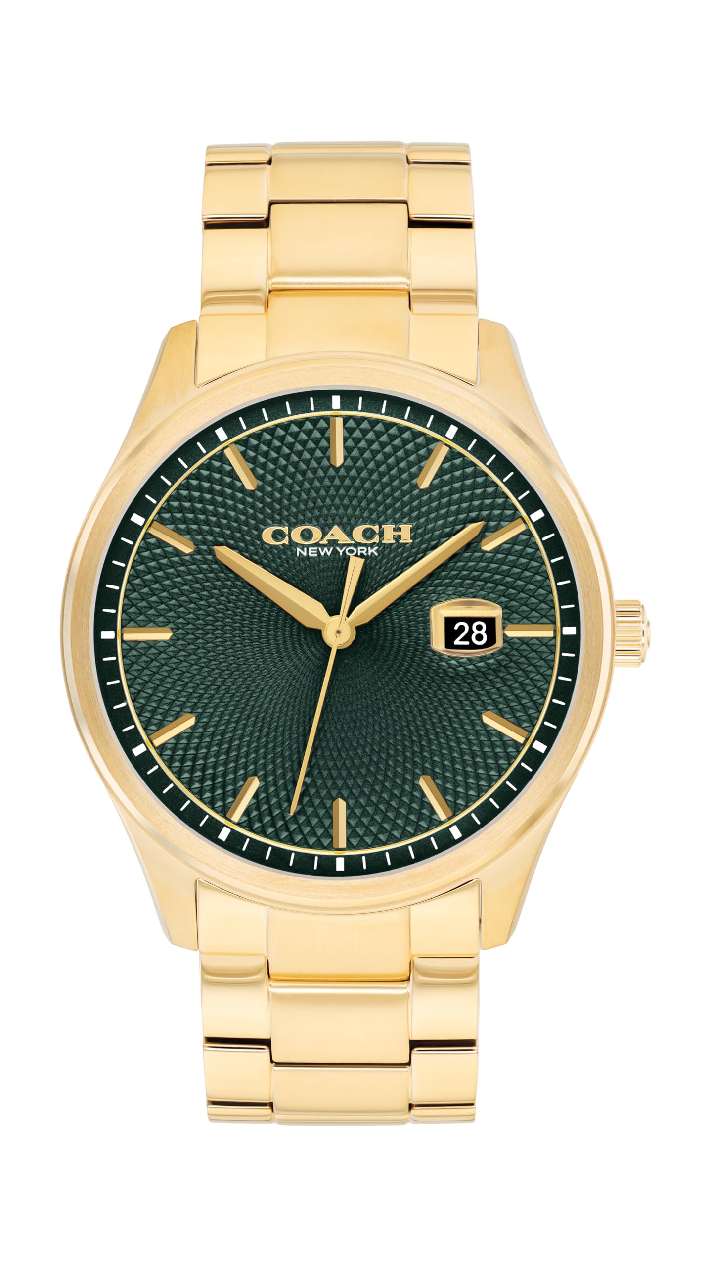 HOTCOACH Men's Oliver 3H Quartz Watch, 41mm Case Size, Stainless Steel Bracelet, Date Display, Classic for Every Day - Gift for Him