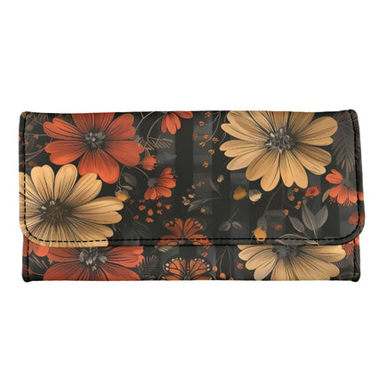 HOTHowilath Womens Hibiscus Flower Wallet Clutch Organizer With Change Pocket, Credit Card Clutch Long Purse for Women - Hot Pink