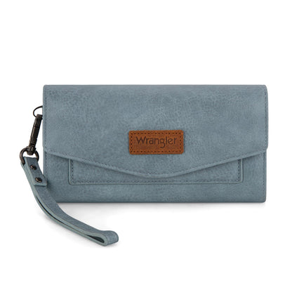 HOTMontana West X Wrangler Wallets for Women Ladies Female Bifold Card Cases Money Organizer Minimalist Travel Wallet with Rfid Lining and ID Window