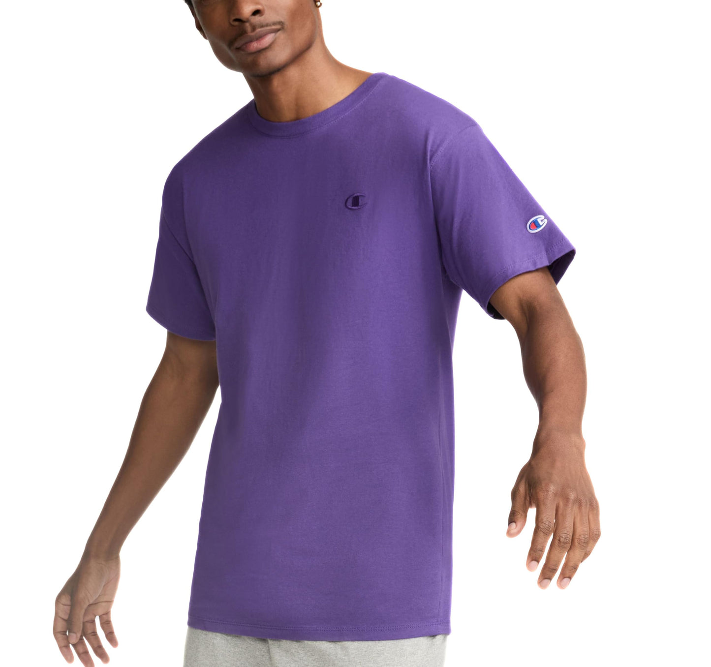 HOTChampion Men's Classic Short Sleeve T-Shirt, Standard Fit, Midweight 100% Cotton, Available in Regular and Big & Tall