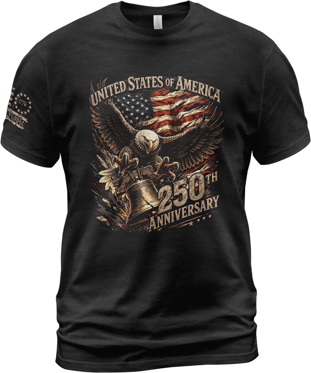 HOT250th Anniversary USA Shirt, 1776-2026 Graphic Shirts for Men | Graphic T-shirt featuring 1776-2026 inspired artwork, suitable for holidays, gatherings, casual wear, and everyday outfits