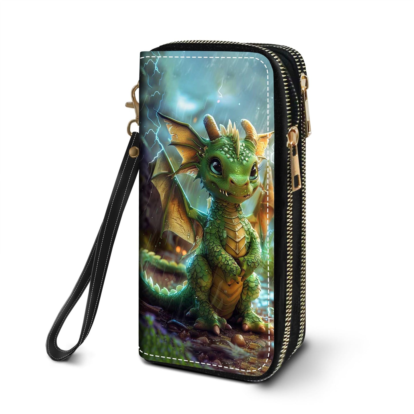 HOTWomen's Large Capacity Wallet PU Leather Double Zipper Clutch Purse Multifunctional Wallet with Removable Wristlet Strap for Smart Phone/Coin/Card/Cash, Flower Butterfly