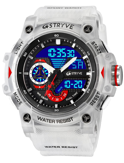 HOTGosasa Men's Large Face Outdoor Sports Watches Military S-Shock Watch Waterproof, Backlight, Alarm, Stopwatch Features - Rugged Wristwatch for Training, Hiking, and Adventure