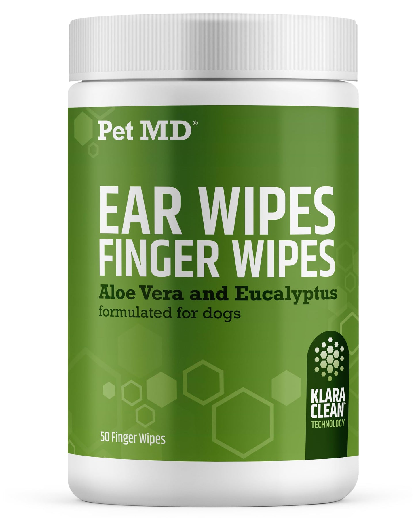 HOTPet MD Dog Ear Cleaning Wipes – Otic Cleanser for Dogs - 100 ct | Soothing Ear Care with Aloe Vera & Eucalyptus, Regular Wipes