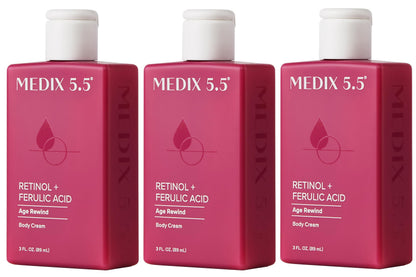 HOTMedix 5.5 Retinol Body Lotion Firming Moisturizer | Crepey Skincare Treatment | Retinol Body Cream | Anti Aging Firming Cream For Women Targets Look Of Crepe Skin, Wrinkles, & Sagging Skin, 15 Fl Oz