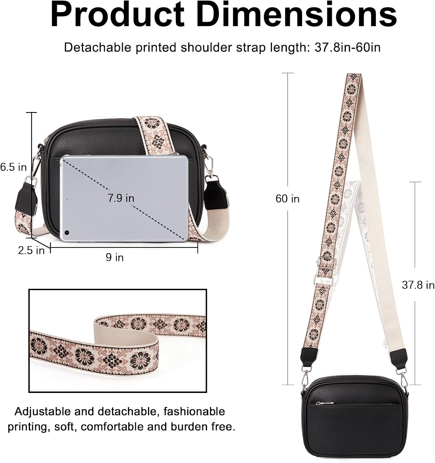 HOTCLUCI Crossbody Bags for Women Bundles with Slim Wallet for Women