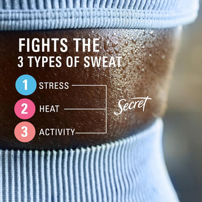 HOTSecret Clinical Strength 100HR Sweat & Odor, Clear Gel Antiperspirant Deodorant for Women, 3X Stress Protection with Hyaluronic Acid, PH Balancing Minerals, Completely Clean Scent, 2.6 oz