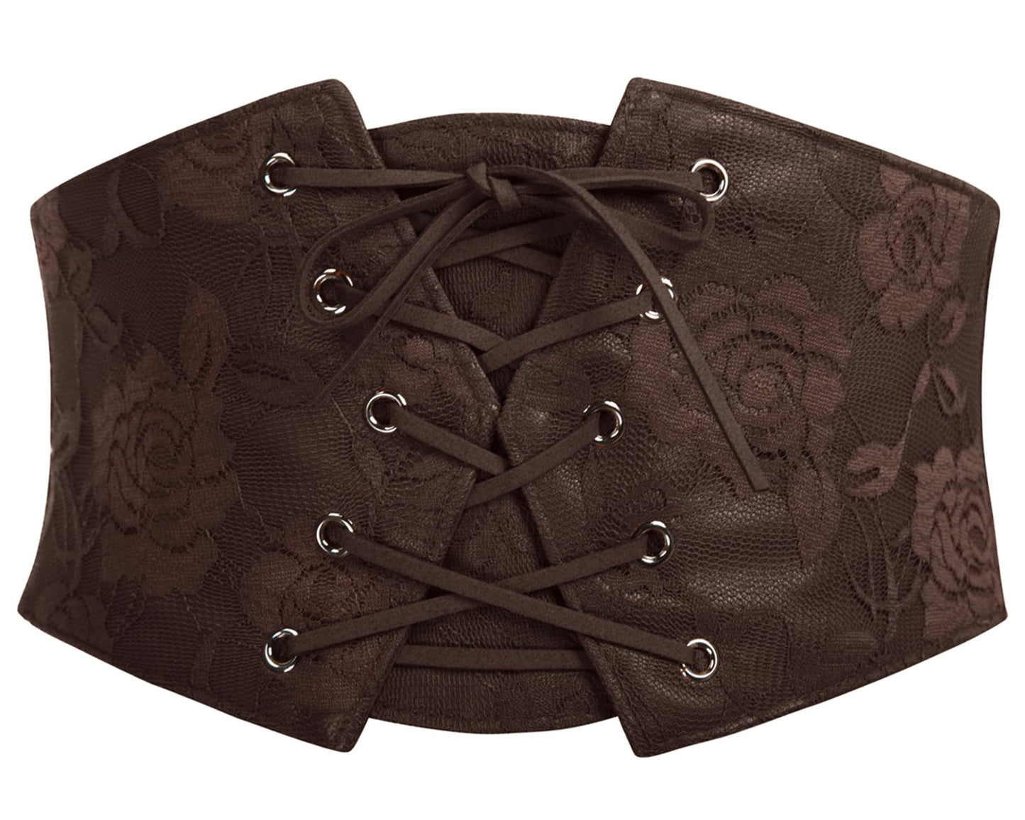 HOTGRACE KARIN Women's Elastic Wide Waist Belt Renaissance Pirate Corset Cinch Belt Cosplay Costume with Press Button
