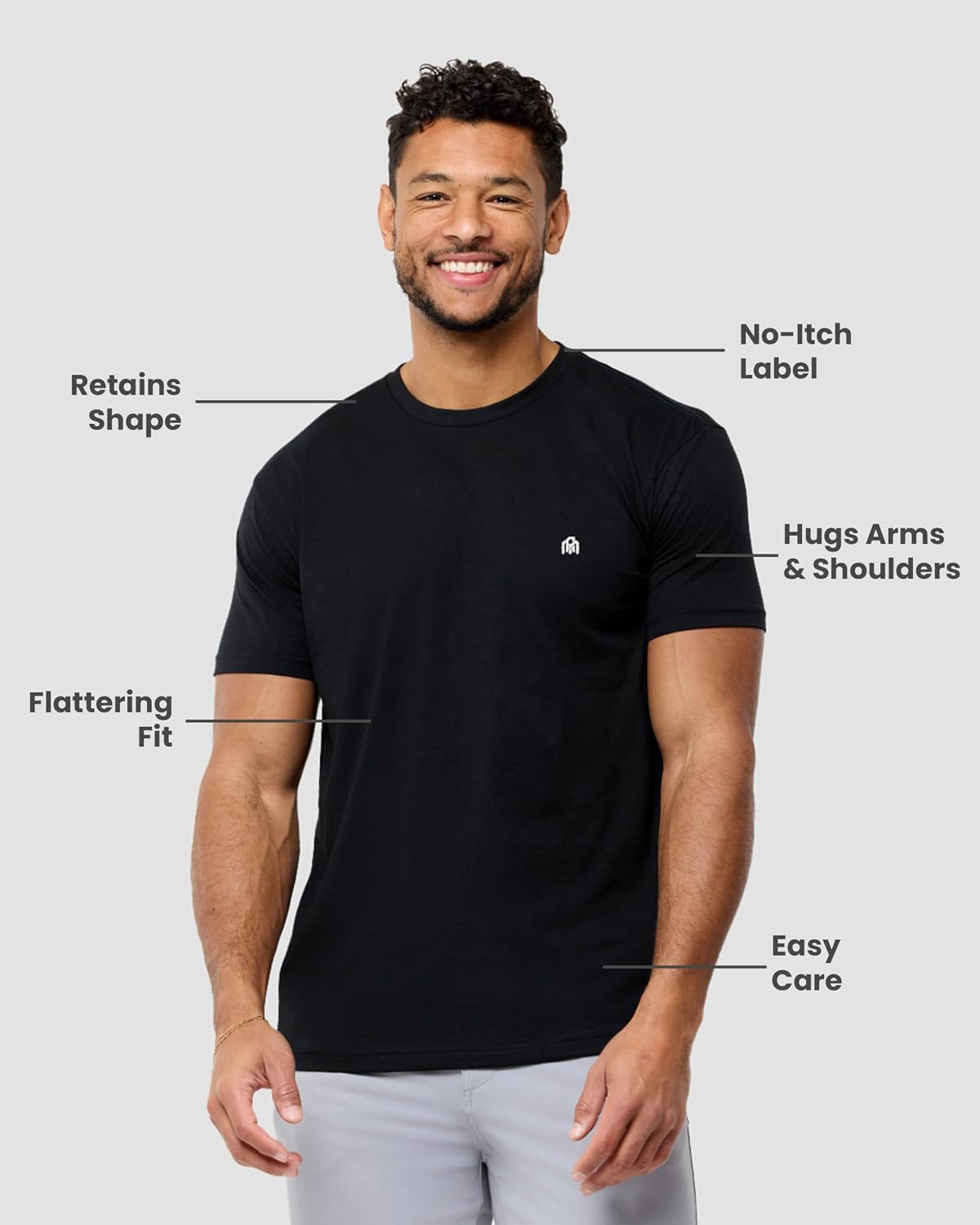 HOTMens T Shirts Soft Cotton Crew Neck Athletic Fit Casual Tees S-4XL | Soft cotton blend casual tee shirts with 4-way stretch - tag-free athletic fit for gym, work & casual wear. A go-to gift.