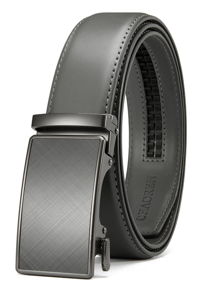 HOTCHAOREN Mens Belt - Mens Ratchet Belt Leather 1 3/8" for Dress Pant - Micro Adjustable Belt Fit Everywhere