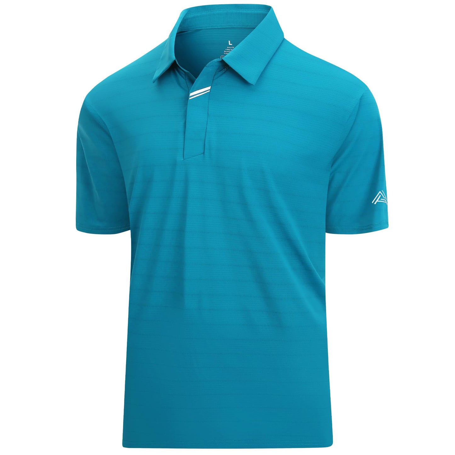 HOTEsabel.C Jacquard Golf Shirts for Men Dry Fit Short Sleeve Collared Polo | Moisture Wicking, Athletic Fit, 4-Way Stretch for Comfort, Wrinkle Free, Lightweight, Ideal for Golf, Casual & Work Wear