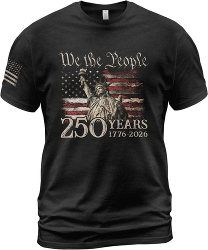 HOTAmerican 250th Anniversary Shirts, Mens Patriotic Shirts | Celebrate 250 years of history with these patriotic shirts, featuring vintage designs and soft, comfortable fabric