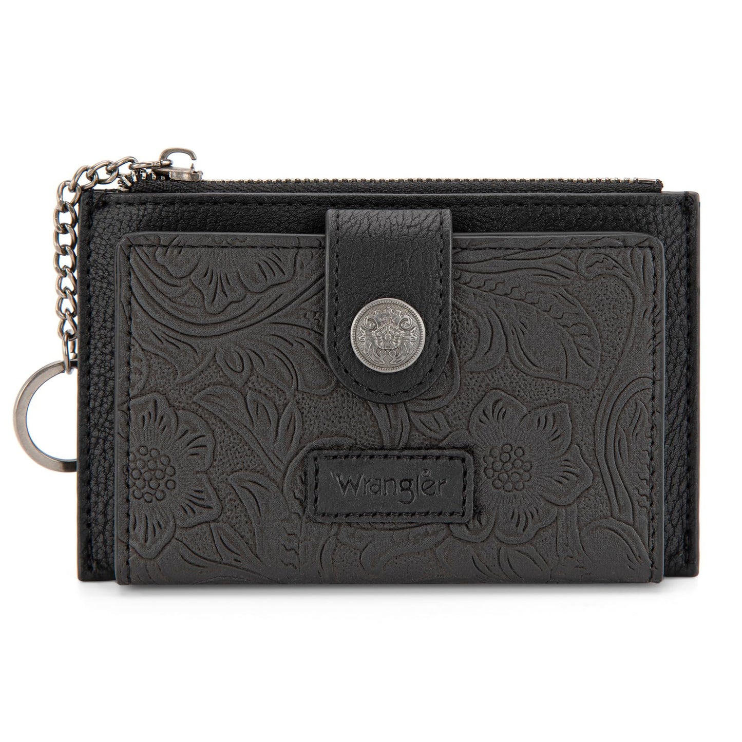HOTMontana West X Wrangler Small Womens Wallet Slim Credit Card Holder Minimalist Brown Keychain Wallet Compact Western Card Organizers