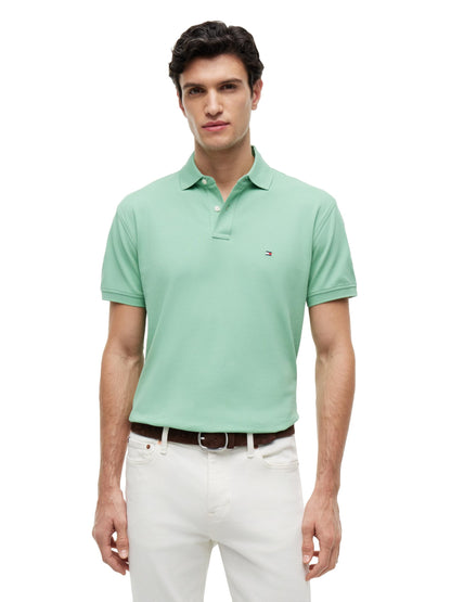 HOTTommy Hilfiger Men's Short Sleeve Polo Shirts in Classic Fit with Stretch and Organic Pique Cotton