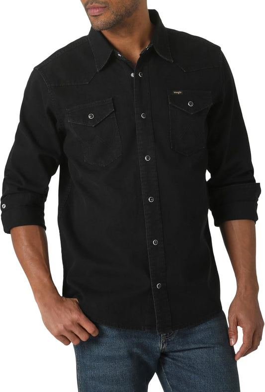 HOTWrangler Men's Iconic Regular Fit Snap Shirt