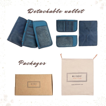 HOTOLD TREND Genuine Leather Nomad Organizer Travel Wallet | Women's Wallet Clutch Passport Holder