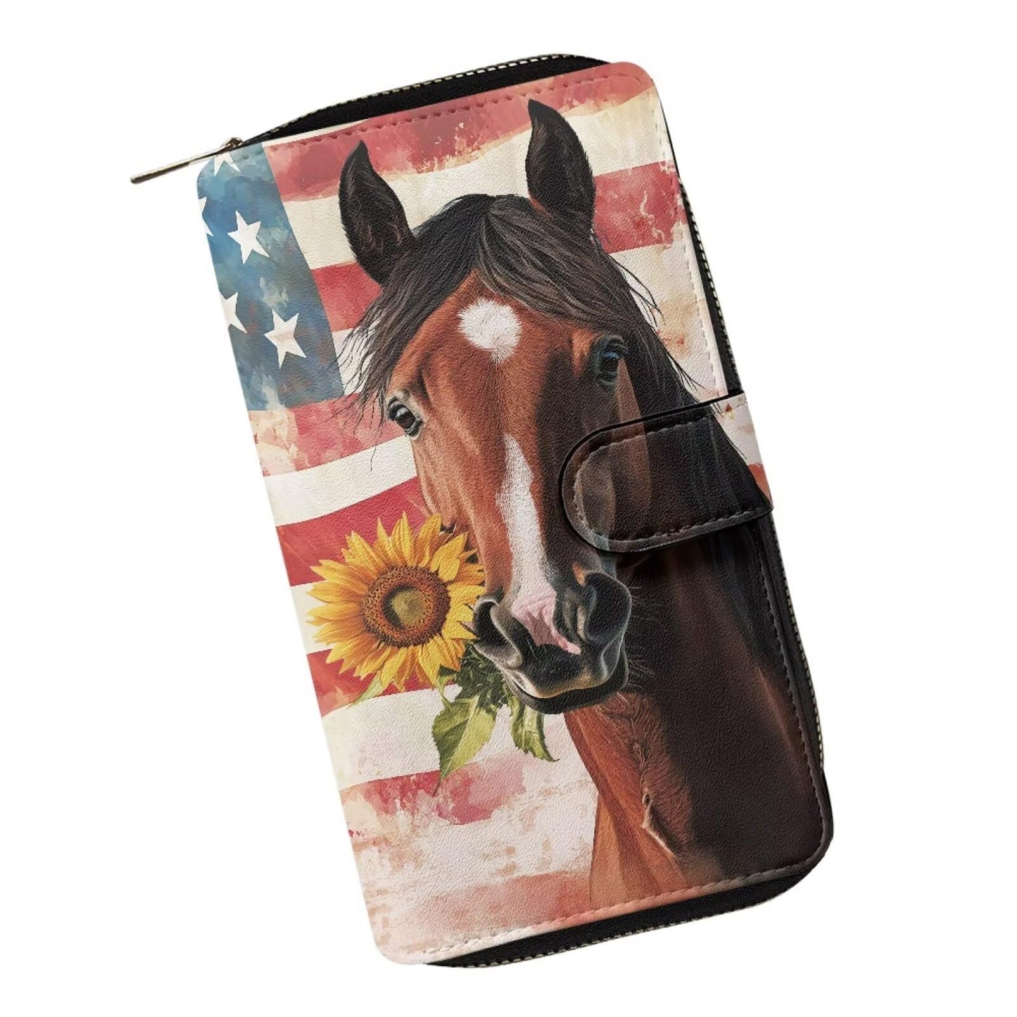 HOTCOEQINE Animal Wallet, Cute Chicken Long Leather Money Bag, Handbag With Zipper for Coin Phone, Travel Handbag for Party