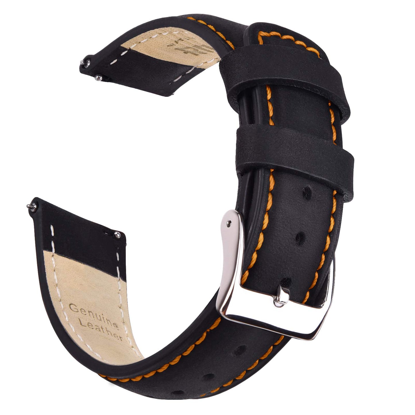HOTRitche Christmas Gift Quick Release Leather Watch Bands Genuine Watch Straps for Men Women Top Grain Leather Watch Strap, White Elephant Gifts, Stocking Stuffers for Men, Father's Day gifts