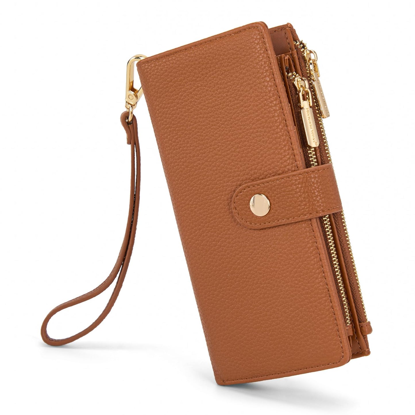 HOTMontana West Women's Wristlet Wallets, Card Cases & Money Organizers Large Phone Wristlet Wallets for Women Minimalist Credit Card Clutch Wallet Ladies Female with Double Zipper Purses and ID Window
