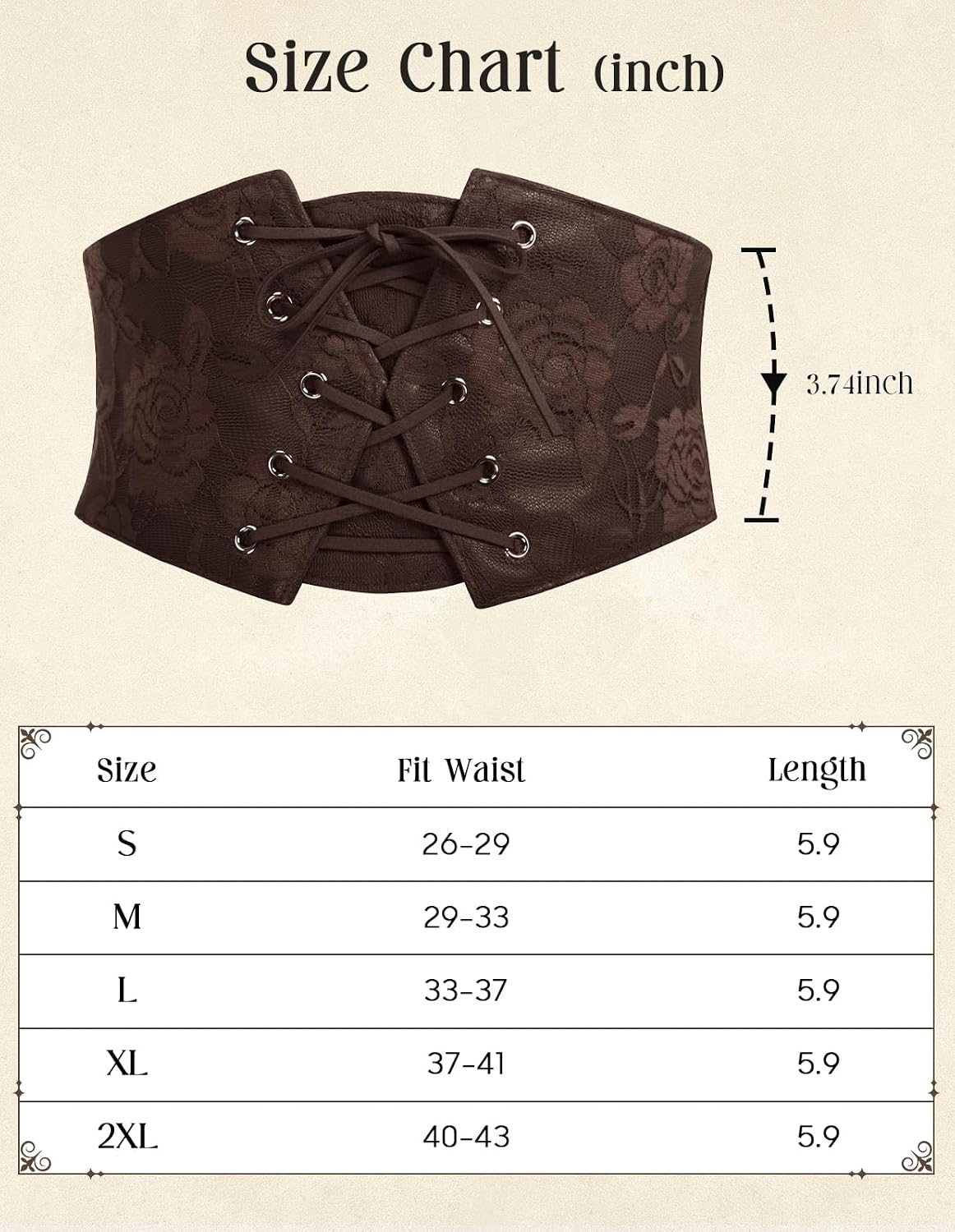 HOTGRACE KARIN Women's Elastic Wide Waist Belt Renaissance Pirate Corset Cinch Belt Cosplay Costume with Press Button