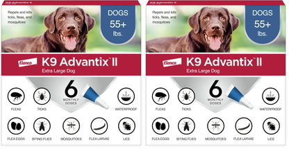 HOTK9 Advantix II XL Dog Vet-Recommended Flea, Tick & Mosquito Treatment & Prevention | Dogs Over 55 lbs. | 6-Mo Supply