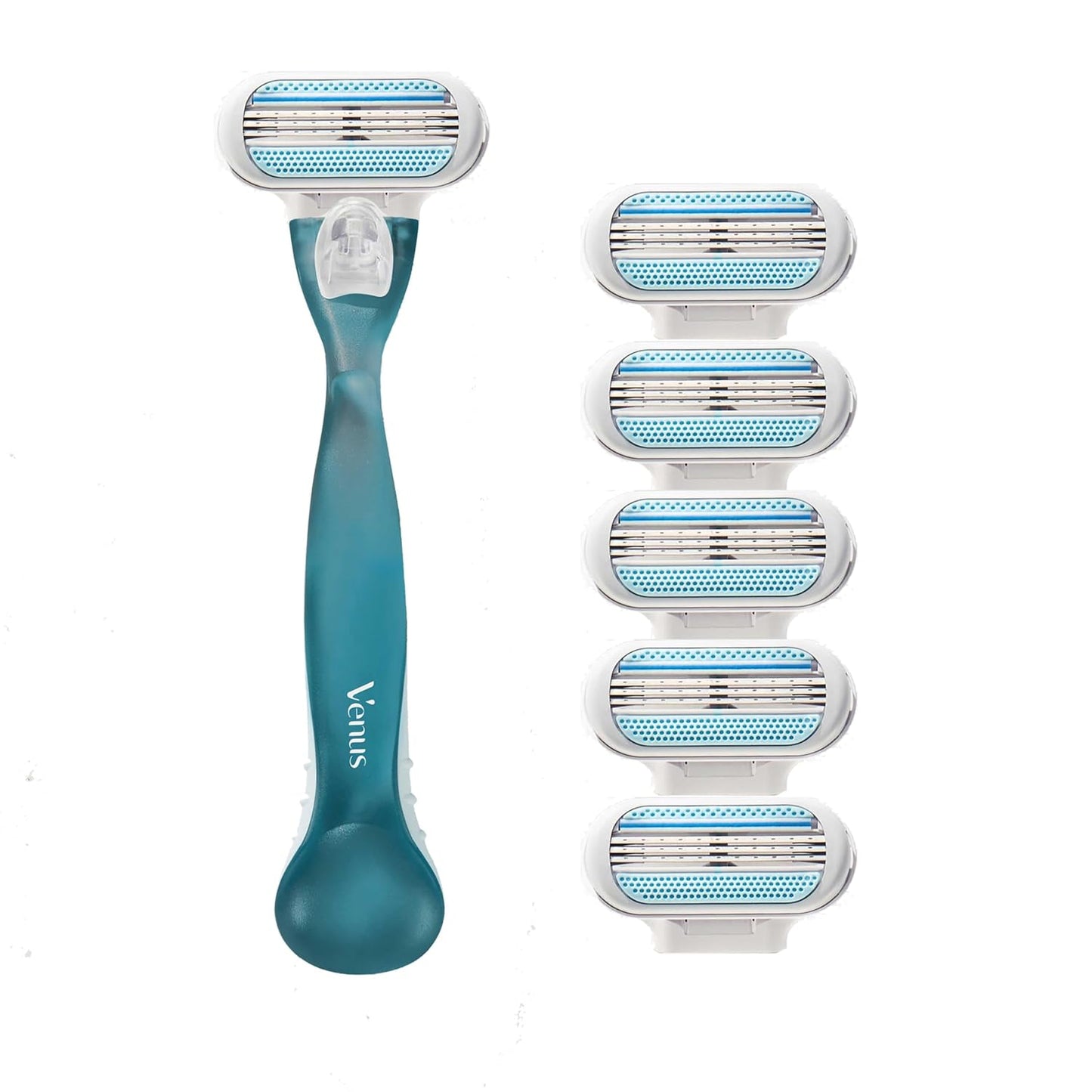 HOTGillette Venus Smooth Women's Razor Handle + 6 Refills with Soft-Grip Gel Handle