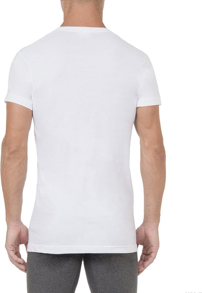 HOT2(X) IST Men's Essential Cotton Slim Fit Deep V-Neck T-Shirt 3-Pack