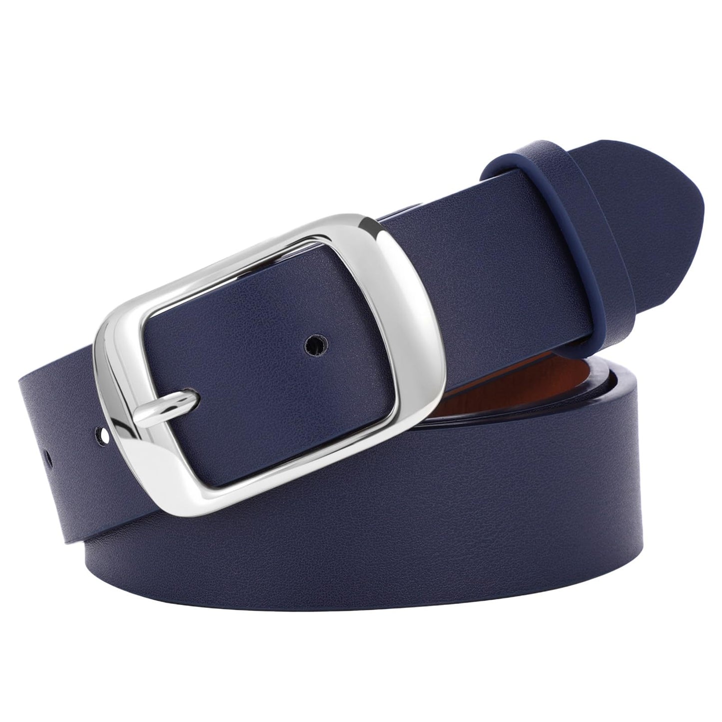 HOTSUOSDEY Women Belts For Jeans Dresses Pants Ladies Leather Waist Belt with Elegant Buckle, Width 1.3"