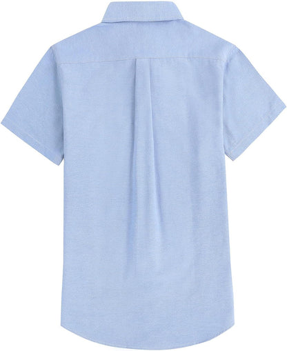 HOTMen's Oxford Dress Shirt Short Sleeve Button Down Shirts Business Casual with Chest Pocket for Gifts
