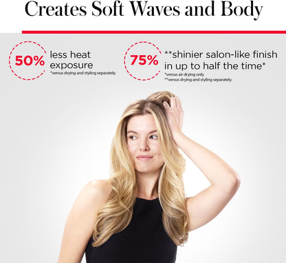 HOTREVLON One-Step Volumizer Plus Hair Dryer and Styler | More Volume, Less Damage, and More Styling Control for Easy and Fast Salon-Style Blowouts, Plus Travel Friendly (Black)