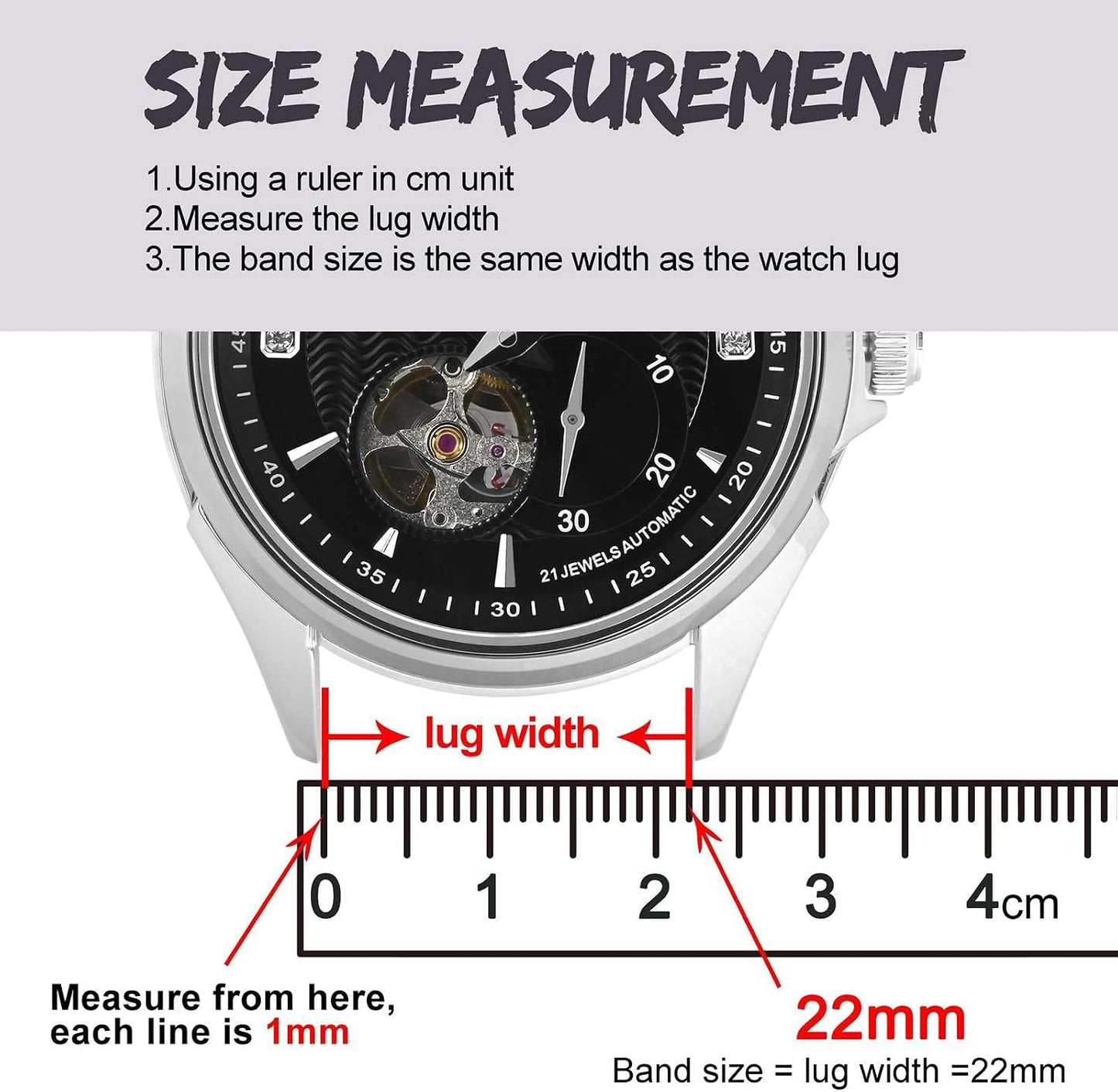 HOTBISONSTRAP Men's Watch Bands, Hand-Stitched Leather Watch Straps, Quick Release, 18mm 19mm 20mm 21mm 22mm