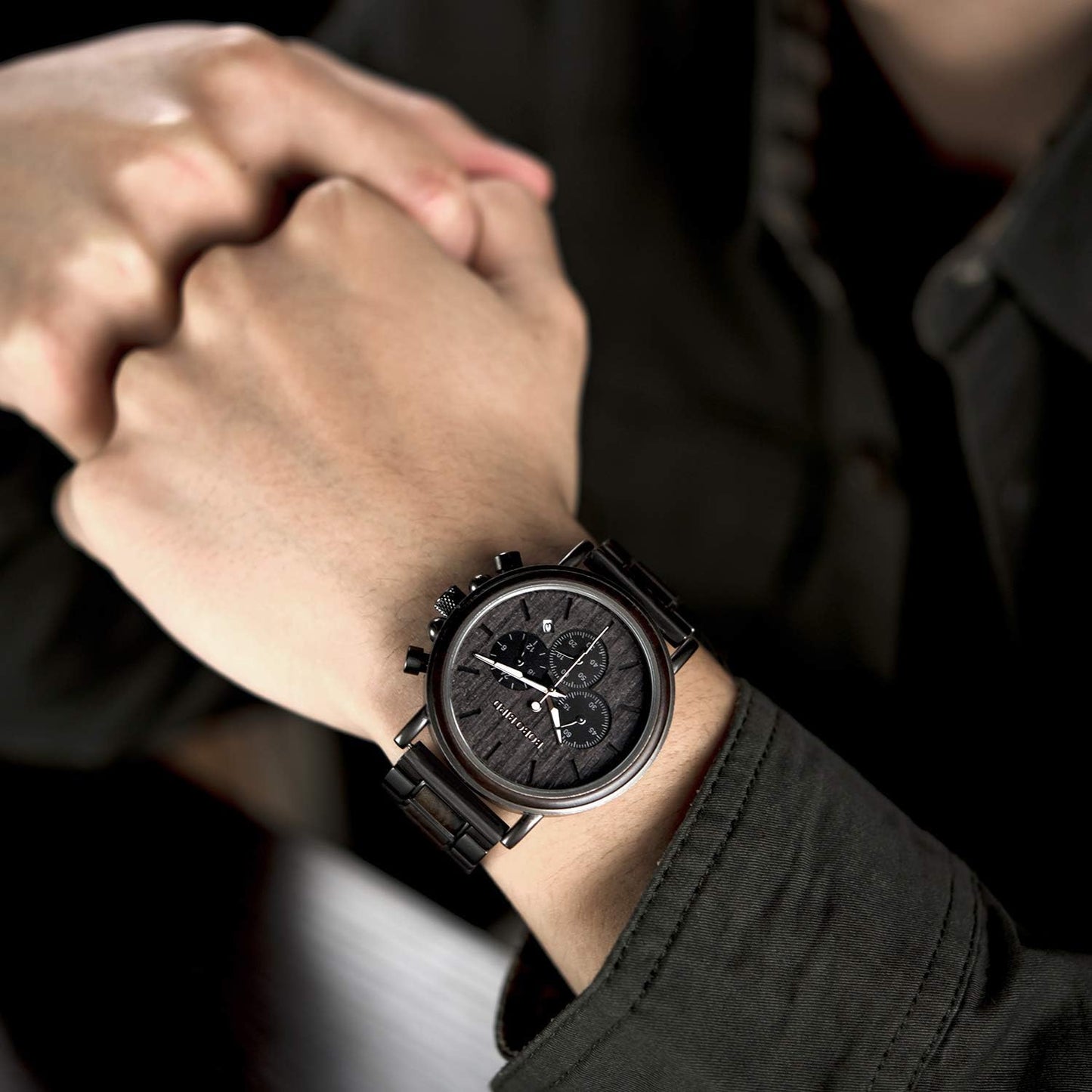 HOT2win Engraved Wooden Watch for Boyfriend My MAN Fiancé Husband Customized Personalized Wood Watches for Men Birthday Anniversary Personalized Watch