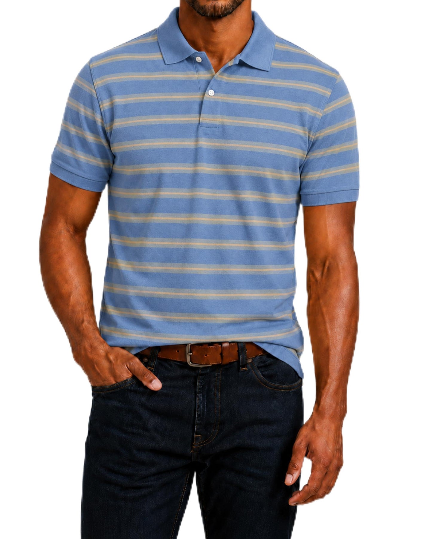 HOTGap Men's Stretch Pique Polo Shirt