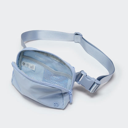 HOTPander Two Way Zipper Fanny Pack Nylon Everywhere Belt Bag for Women, Water Repellent Waist Packs, Crossbody Bags with Adjustable Strap (Windmill Blue).