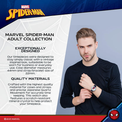 HOTMarvel Spider-Man Adult Vintage Analog Quartz Watch