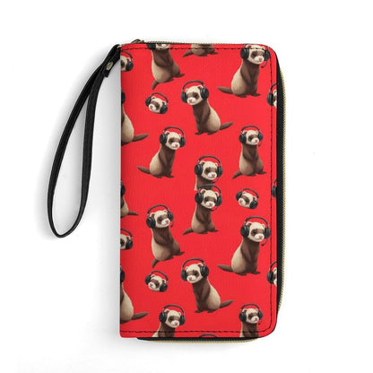 HOTWomen's Wallet Ladies Wristlet, Large Capacity, Zipper Pocket, Perfect for ID Cards, Chicken Cute