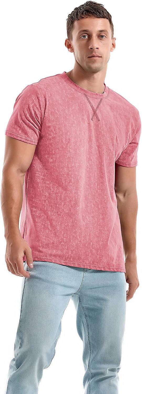 HOTKLIEGOU Men's T-Shirts - Premium Cotton Crew Neck Tees S - 4XL