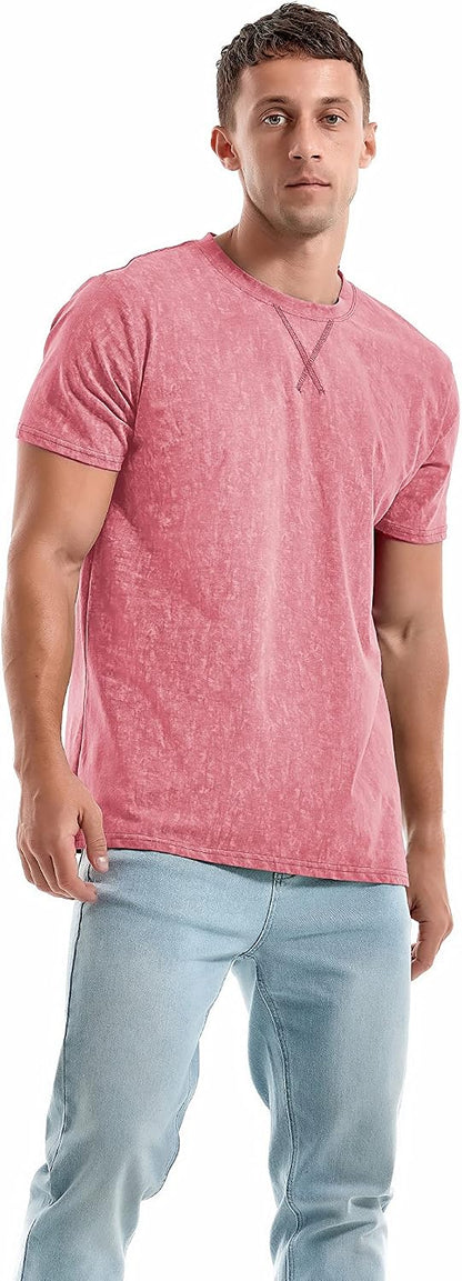 HOTKLIEGOU Men's T-Shirts - Premium Cotton Crew Neck Tees S - 4XL