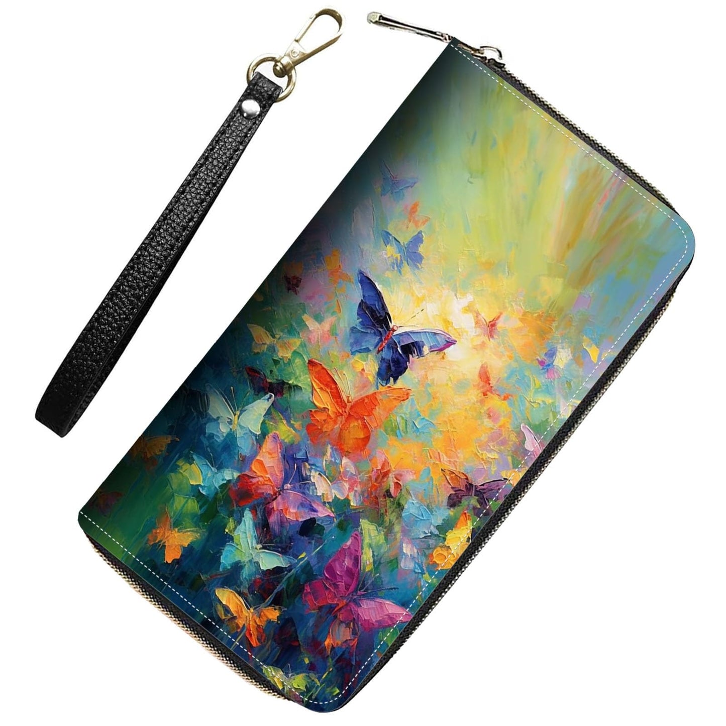 HOTWomens Wallet,RFID Blocking Large Capacity Clutch,Zip Around Leather Purse with 8 Card Slots,Bill Compartments Coin Pocket - Dragon