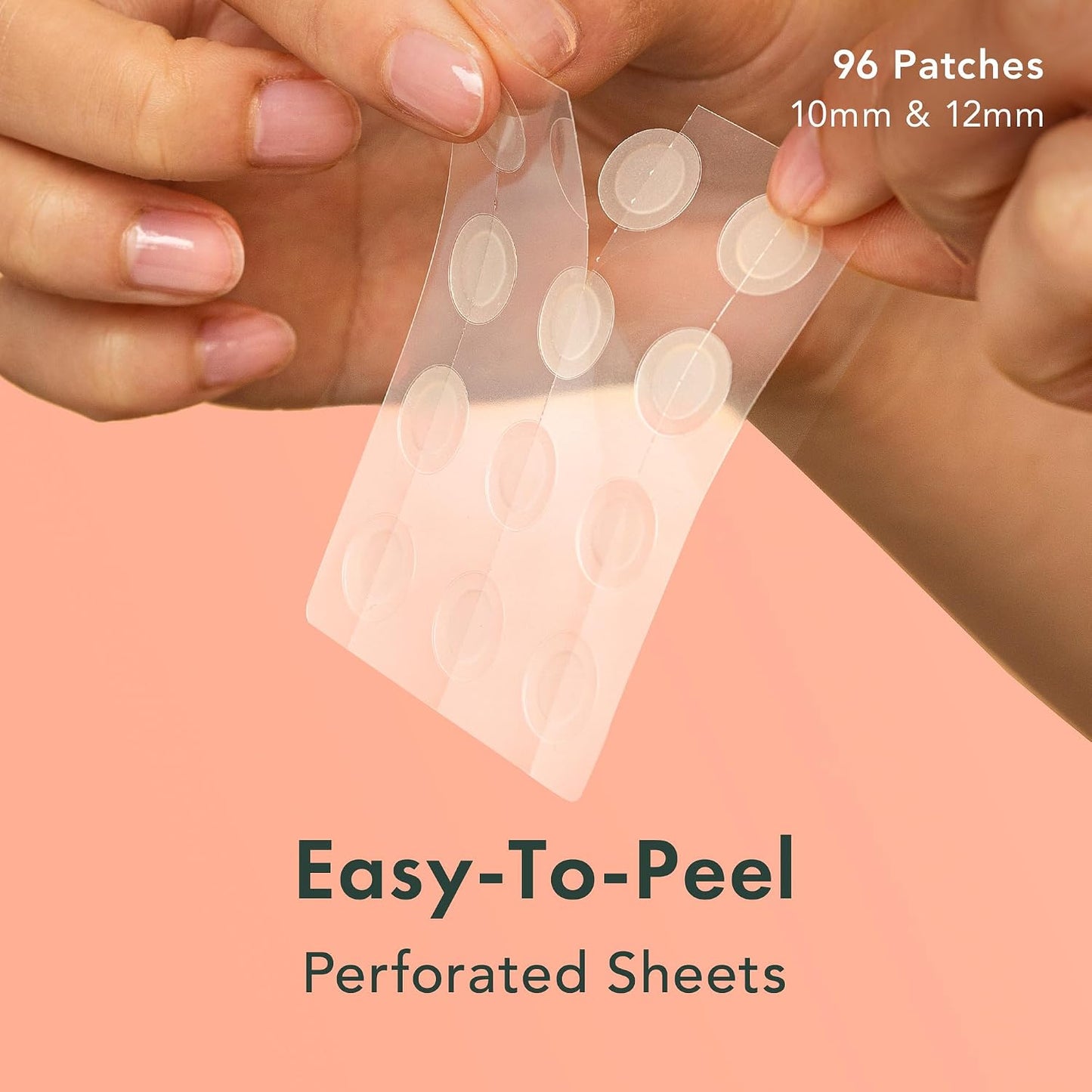 HOTRael Miracle Invisible Spot Cover Hydrocolloid Acne Pimple Patches (96 Ct) | Ultra-Thin Patch for Face, Absorbs Fluid From Blemishes, Facial Sticker, Korean Skin Care, Pore Care, 2 Sizes