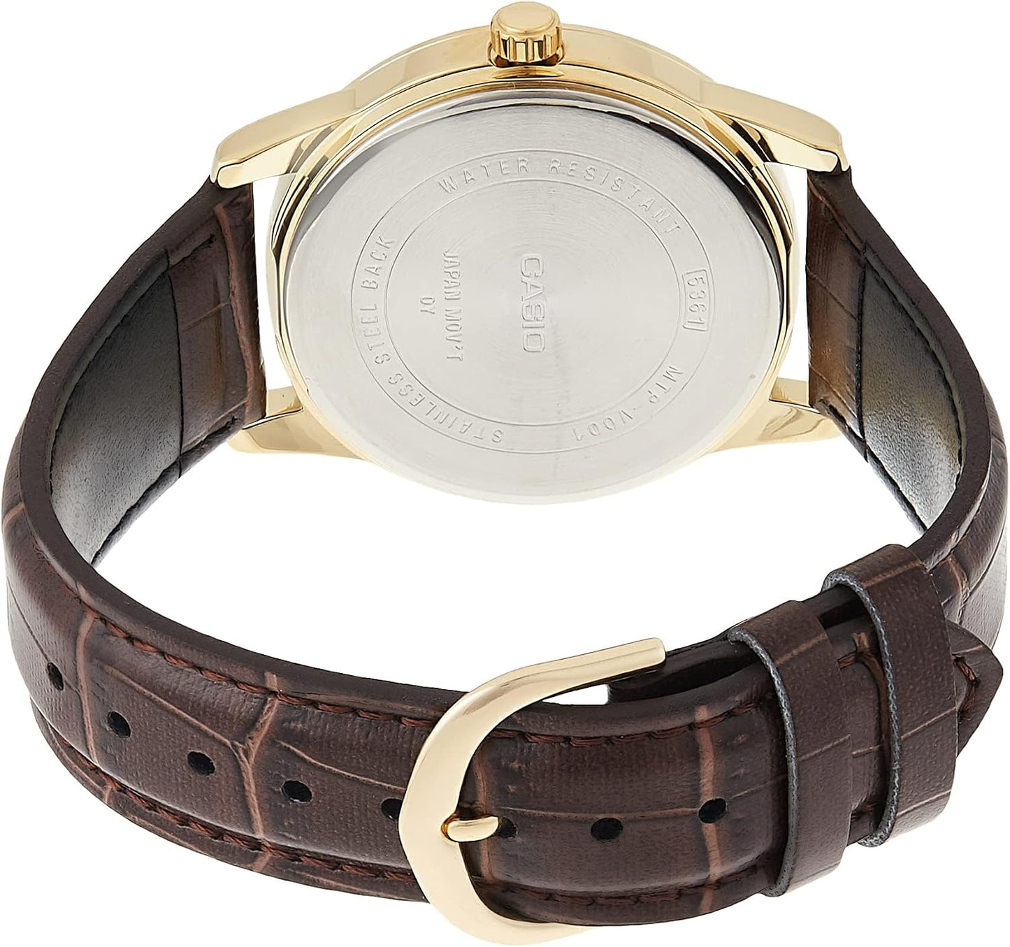 HOTCasio Men's Mtp-v001gl-9b Quartz Watch with Genuine Leather