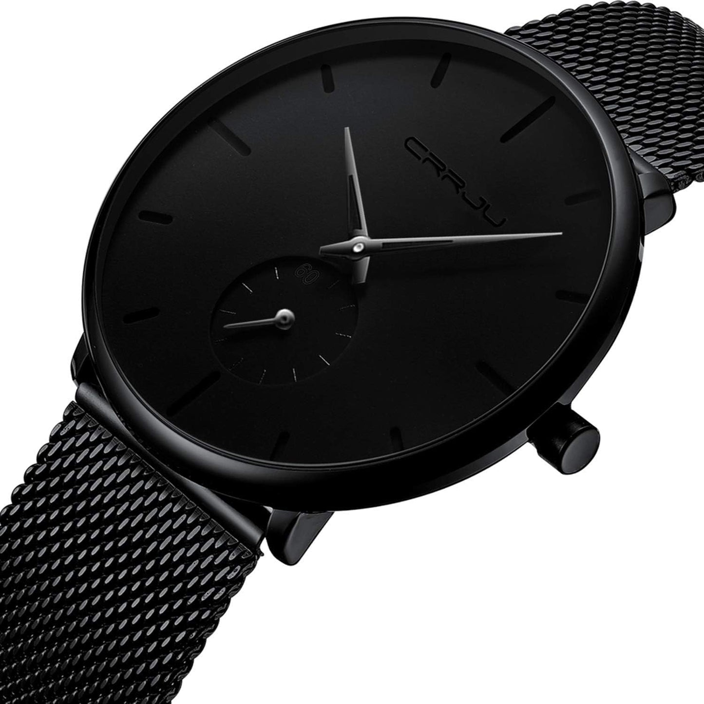 HOTMens Watches Ultra-Thin Minimalist Waterproof - Fashion Wrist Watch for Men Unisex Dress with Stainless Steel Mesh Band