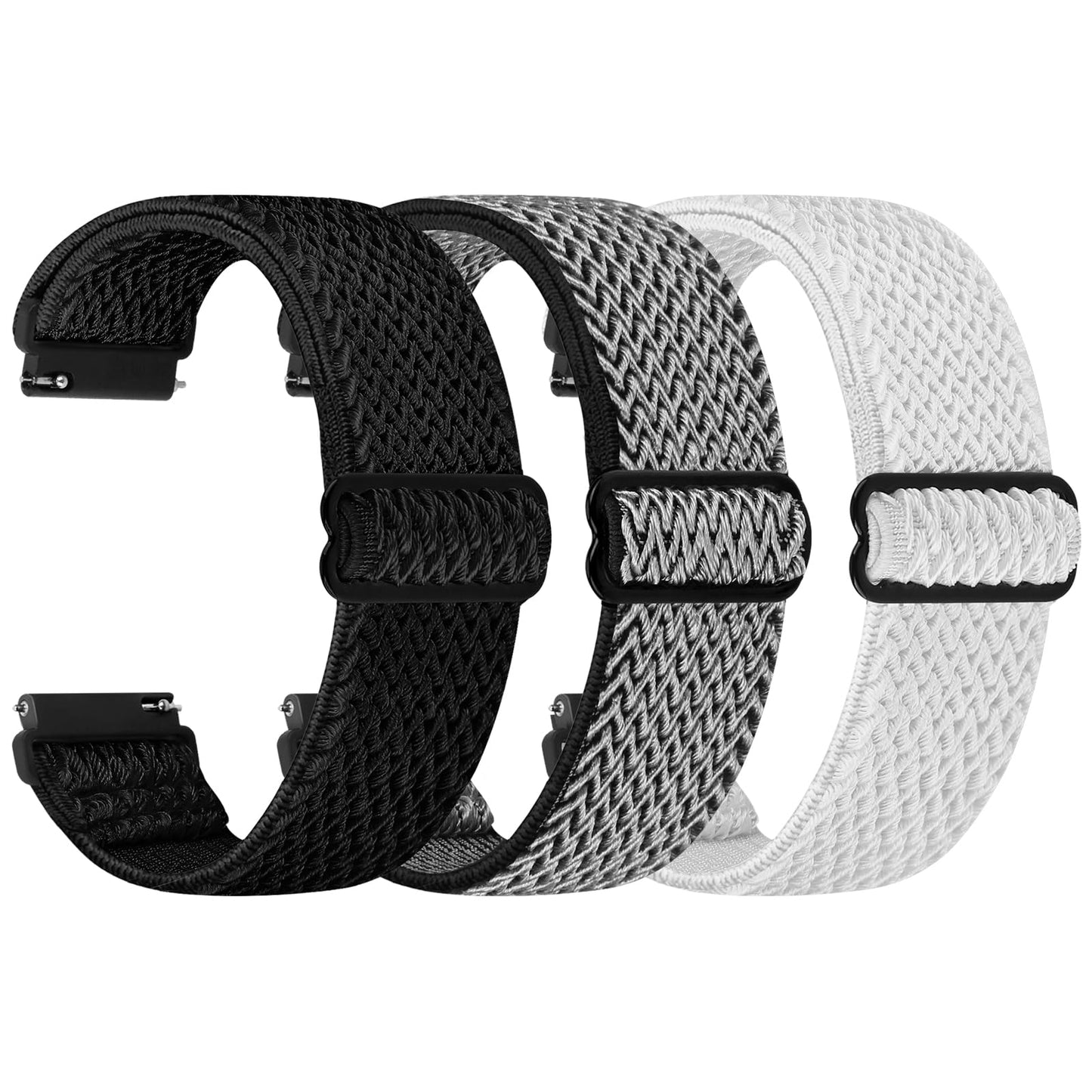 HOTTumpCez Quick Release Watch Band - Choice of Width -18mm 19mm 20mm 22mm 24mm Watch Bands, Solo Loop Adjustable Elastic Nylon Watch Straps Replacement Wristband for Men Women