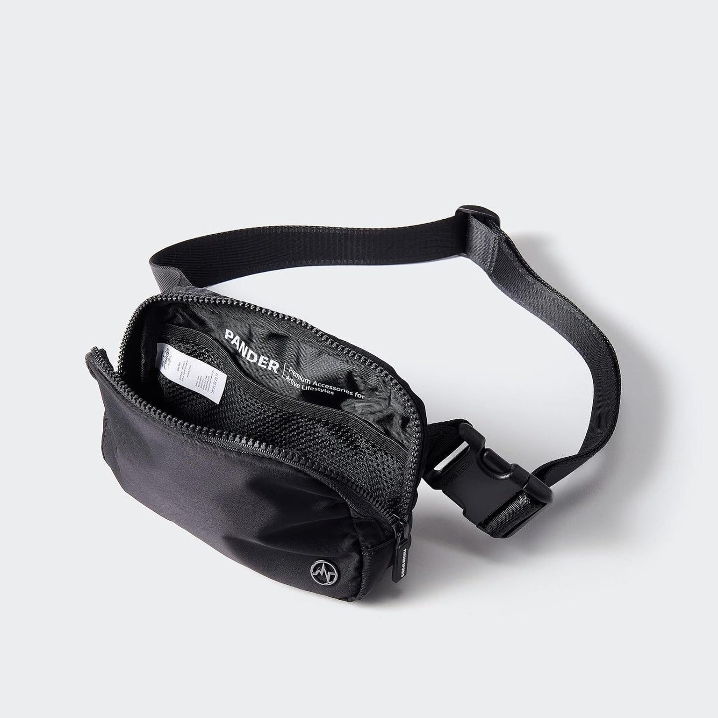 HOTPander Two Way Zipper Fanny Pack Nylon Everywhere Belt Bag for Women, Water Repellent Waist Packs, Crossbody Bags with Adjustable Strap (Black).