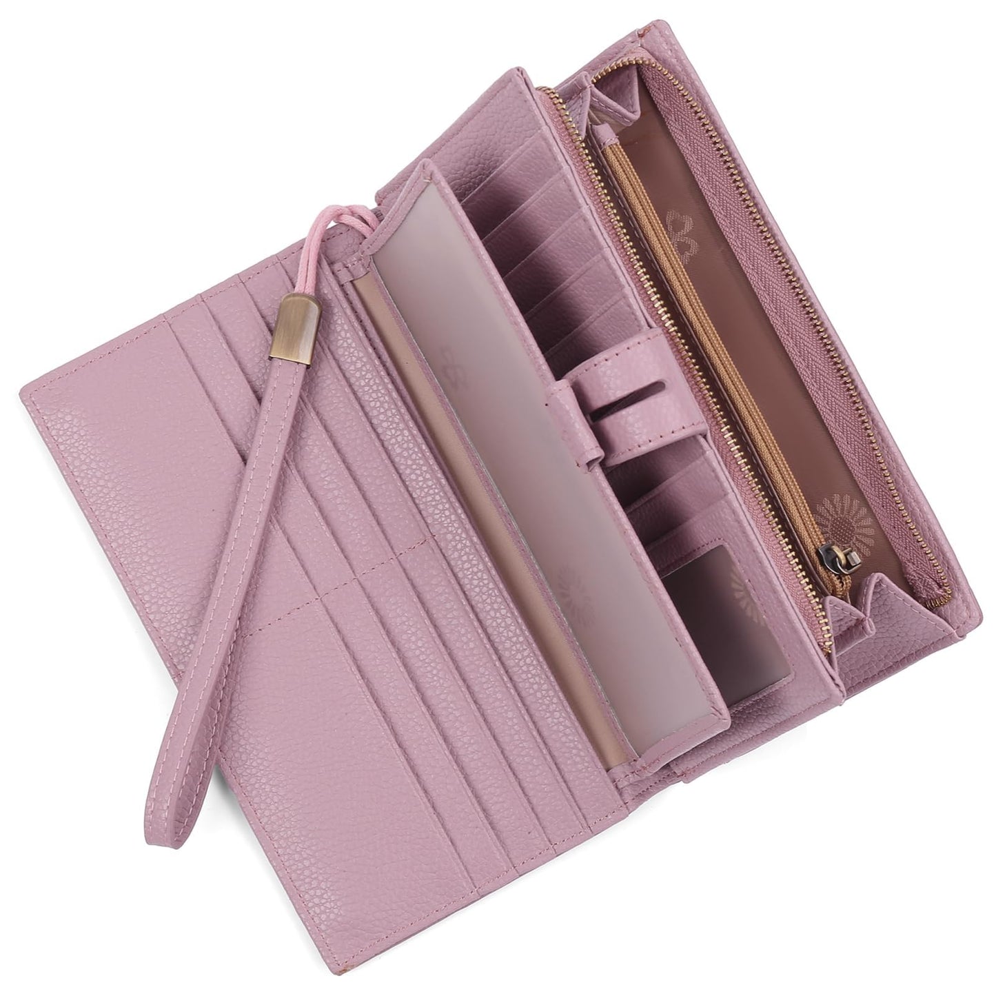 HOTSENDEFN Women's Wallet Large Capacity RFID Blocking Leather Wallets Credit Cards Organizer with Checkbook Holder