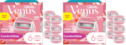 HOTGillette Venus ComfortGlide White Tea Women's Razor Blades, 3-Blade Razor Refills, 6 Count